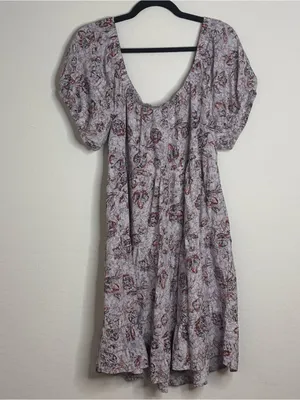Maurices XXL Purple Floral Babydoll Dress Boho thumbnail 3