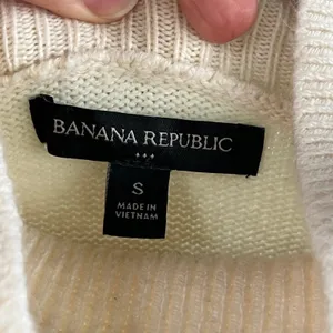 Banana Republic Factory Women's Long Turtleneck Sweater Cream Size S thumbnail 4