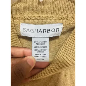 Sag Harbor Womens‎ Large L Mock Neck Acrylic Pullover Sweater Gold Knit thumbnail 3