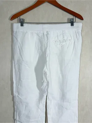Standard James Perse Women’s 100% Linen Pants Drawstring Minimalist White 2/US 6 thumbnail 5
