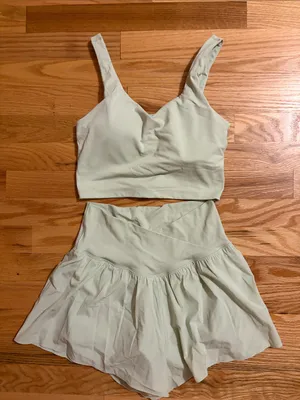 NWOT Aerie Mint Green workout set- small thumbnail 5