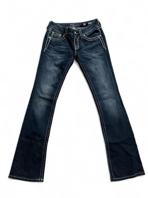 Miss Me Indigo Bootcut Jeans with Contrast Stitching thumbnail 1