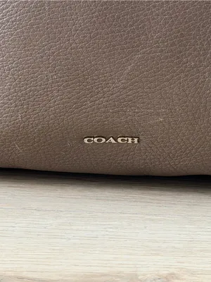Coach Taupe Pebbled Leather Hobo Shoulder Bag thumbnail 3