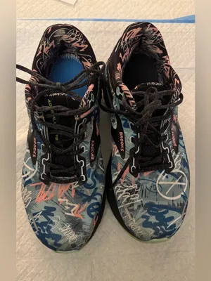 Brooks Adrenaline GTS 22 Running Shoes Black Yucca Flamingo Pink Womens Sz 10 thumbnail 11