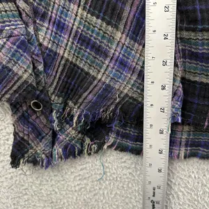 Free People Juniper‎ Ridge Snap Side Plaid Button Up Shirt Boho Grunge Women's S thumbnail 8