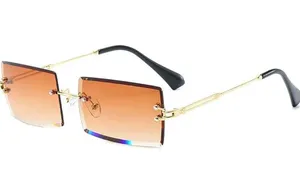 Amazon Dollger Rimless Rectangle Sunglasses thumbnail 1