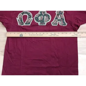 Vintage 90s Russell Athletic Fraternity T-Shirt | Made in USA | Burgundy Paisley thumbnail 11