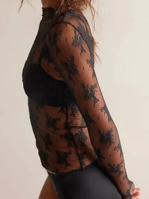 Free People Lady Lux Layering Top- Black thumbnail 4
