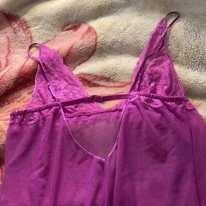 Victoria's Secret MD magenta fuchsia pink net baby doll thumbnail 4