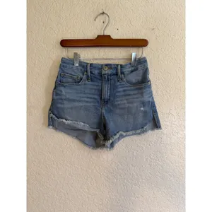 Good American Good Shorts Women 2 Blue‎ Cut Off High Rise Denim Jean Shorts thumbnail 4
