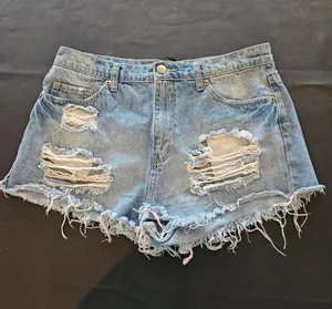 Forever 21 Distressed High-Waisted Denim Shorts Size 30 thumbnail 1