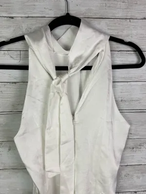 Lulus Infinite Admiration White Satin Halter Mini Dress White Size Medium thumbnail 5