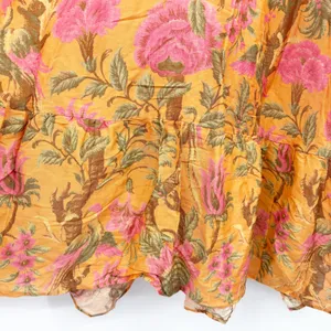 & Other Stories Womens Linen Blend Floral Bow Detail Tiered Trapeze Mini Dress 8 thumbnail 4