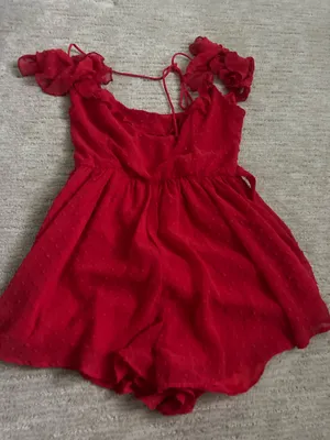 Lucy in the Sky Romper Red thumbnail 1
