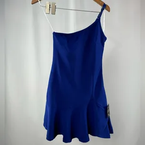 NWT Lulus‎ Glamour Goals One-Shoulder Mini Dress in Cobalt Blue Size Extra Small thumbnail 4