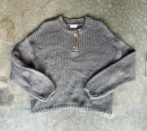 Pink Lily Grey Sweater thumbnail 1