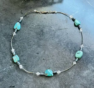 The Vintage Shop Navajo 925 turquoise necklace thumbnail 1