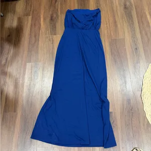 Susana Monaco Aurora Strapless Maxi Dress sapphire 240$ S revolve casual party thumbnail 5