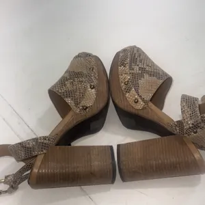 Free People Snakeskin Boho Hippie Festival Block Heel Platform Sandals Size 9 thumbnail 10
