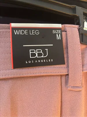 High-Rise Wide Leg Tie-Waist Pants in Mauve thumbnail 5