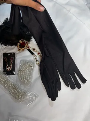 1920s Flapper Costume Accessory Set Black thumbnail 1