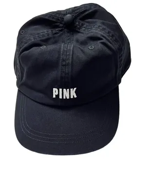 PINK Women’s Black Baseball Logo Hat NWT thumbnail 1