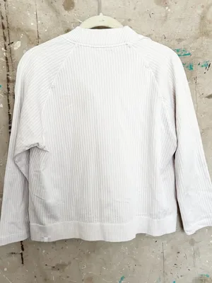 Lululemon Rest Less Cropped Half Zip, Rib White thumbnail 4