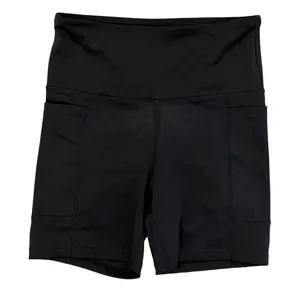 Bally Total Fitness Womens S Biker Shorts Black Activewear Hip Pockets Stretch thumbnail 1