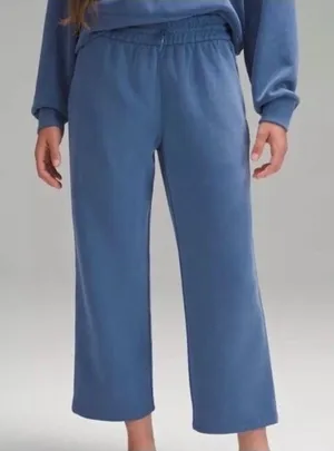 Lululemon Softstreme high rise straight leg cropped‎ pants sweatpants women's 14 thumbnail 1