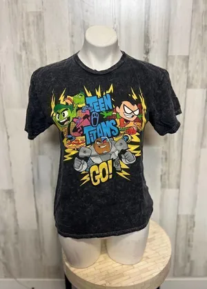 Teen titans tshirt Black Size L thumbnail 1