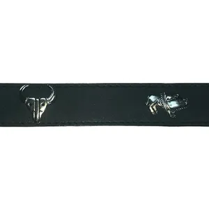 Sunbelt Womens Leather Belt Black Southwestern Silver Concho Emblems Western L thumbnail 3