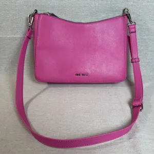 Nine West | Hot Pink Vegan Leather Crossbody Purse thumbnail 1