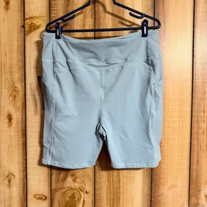 Mono B High Rise Biker Shorts 2XL Blue Pockets Activewear thumbnail 4