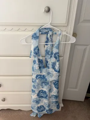 Floral Halter Dress Amazon thumbnail 3