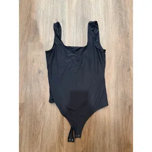 Abercrombie & Fitch Womens Black Square‎ Neck Sleeveless Snap Bottom Bodysuit M thumbnail 2