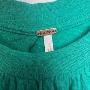 Free People green tank‎ tunic high neck size small oversized thumbnail 4