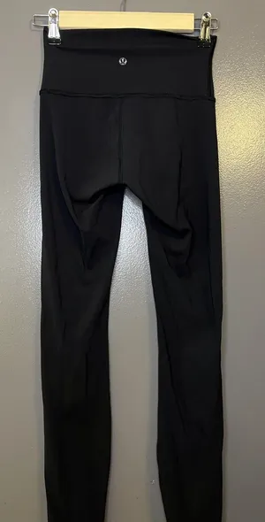 Lululemon Leggings Womens 2 Black High Rise Ankle Yoga Pants Stretch Athletic thumbnail 1