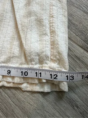 American Eagle Outfitters White Linen Wide Leg Pants Size 8 Casual Summer thumbnail 10