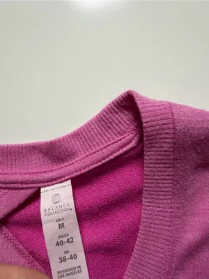 Balance Collection Dana Back Keyhole Pullover Sweatshirt, Pink, Size M thumbnail 5