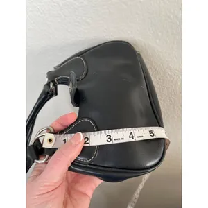 Nine West Black Faux Leather y2k small shoulder Handbag thumbnail 9