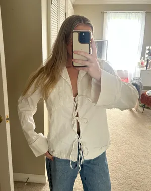 Princess Polly Top Long Sleeve White thumbnail 1