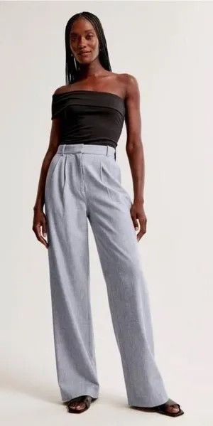 ABERCROMBIE & FITCH Curve Love A&F Sloane Tailored Wide Leg Pant Size 30 | 10L thumbnail 1