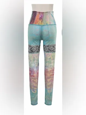 Teeki Tarot Magic Hot Pant Leggings Small Abstract Eco Lux Yoga Athleisure thumbnail 2
