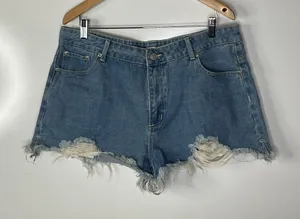 Hot Kiss High Rise Shortie Jean Shorts Size‎ 16 thumbnail 1