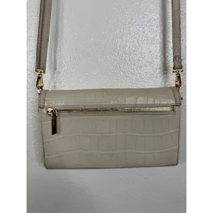 Hammitt Nash Crossbody Bag Cream Crocodile Embossed Leather Gold Hardware thumbnail 4