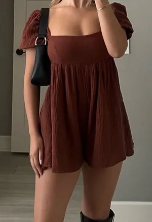 Deep brown princess Polly Lorna romper size 4 #134 thumbnail 1