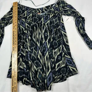 NWT Free People Arcadia Tribal Print Tunic Top Women's Size Small thumbnail 4