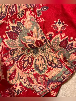 LRL Ralph Lauren Pajama Set Womens M Paisley Floral Old‎ Money Comfort Cozy thumbnail 6