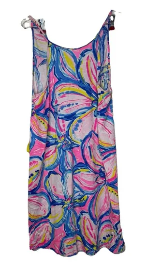 Lilly Pulitzer Women's Dress Margot‎ Swing In Blue Peri Pinch Pinch Tassel Small thumbnail 1