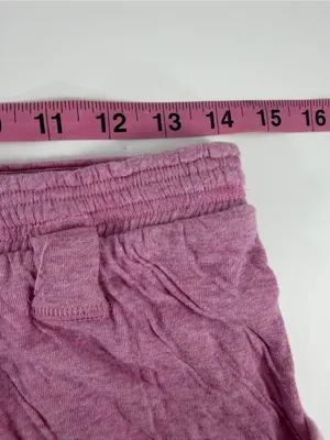 Free People Pink Crinkle Knit Cropped Harem Pants Raw Seam Pockets M thumbnail 4